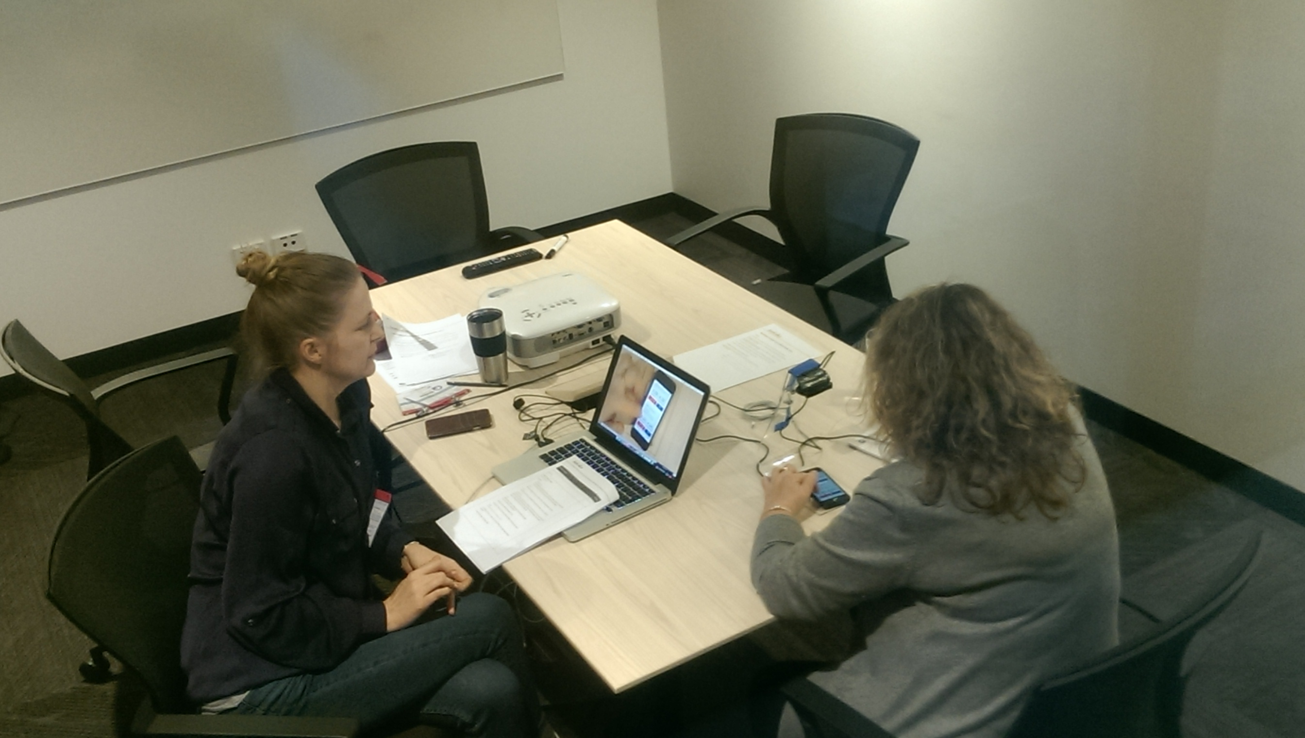 user testing facilitation room