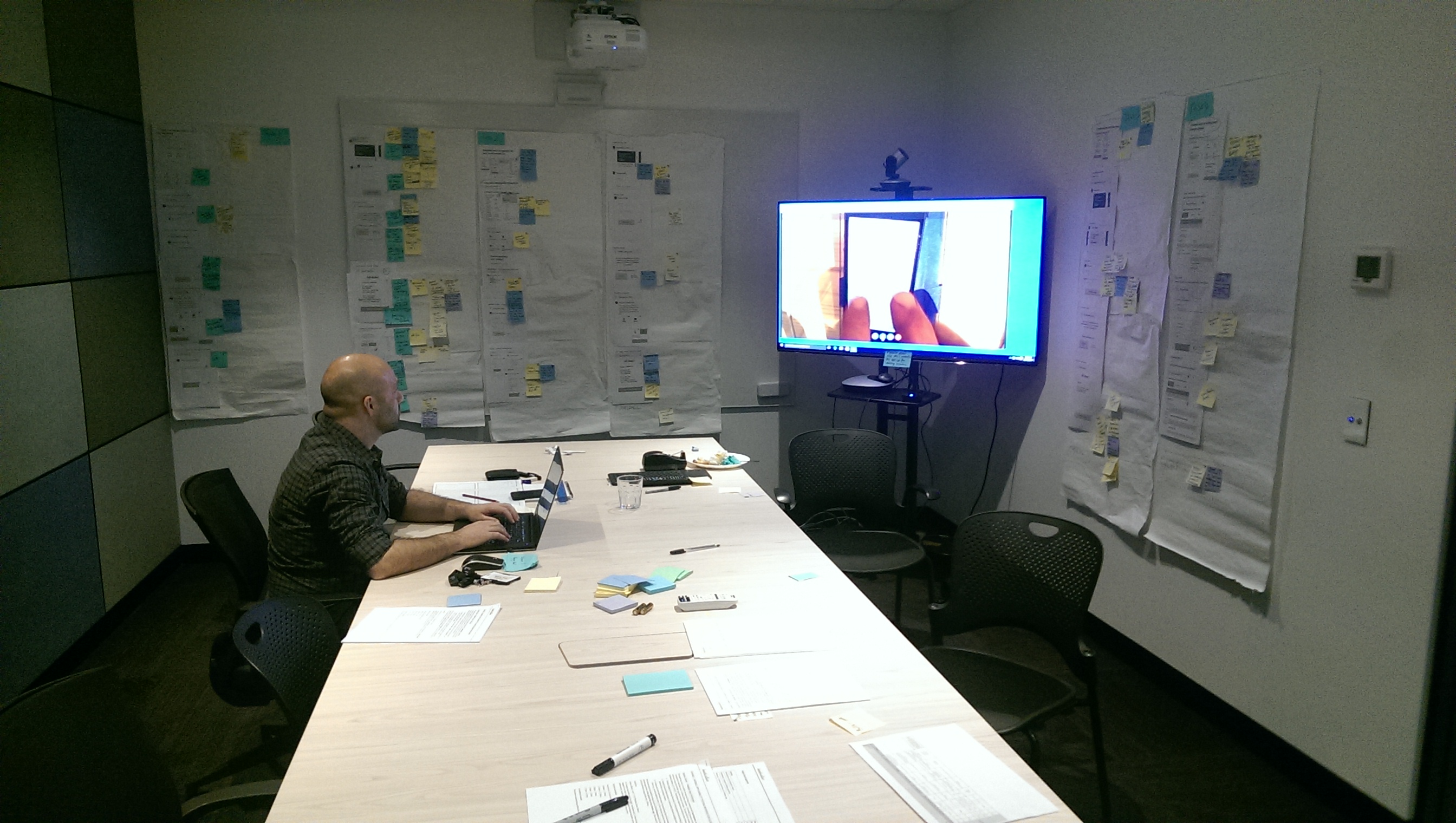 User testing observation room