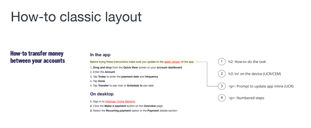 How-to classic layout wireframe